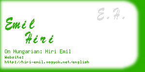 emil hiri business card